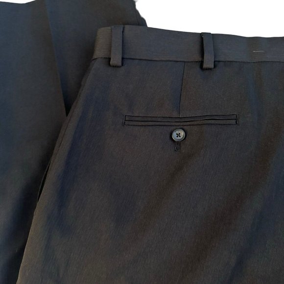Kenneth Cole Reaction Black Flat Front Mens Dress‎ Pants 36x32 NWOT - Picture 8 of 8